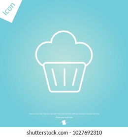 cup cake line icon