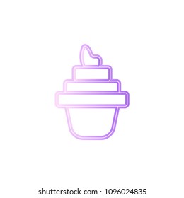 cup cake line icon