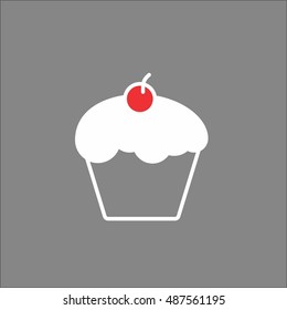 Cup cake line icon