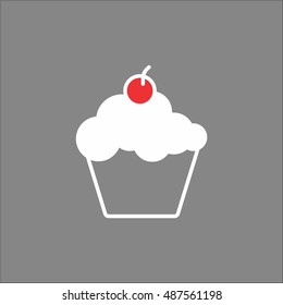 Cup cake line icon