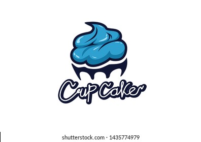 Cup Cake Logo, Modern design, Vector illustration 02
