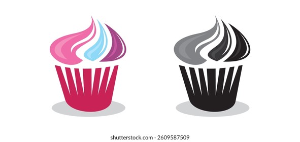 cup cake logo , sweet cake logo