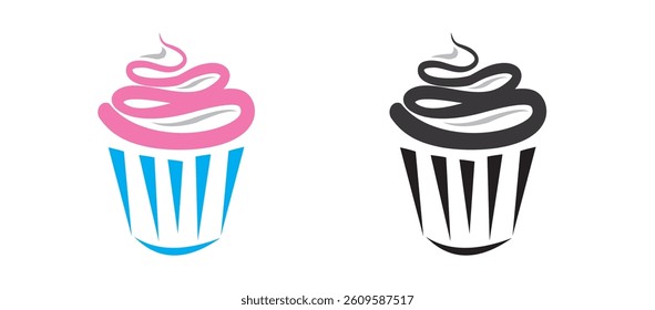 cup cake logo , sweet cake logo