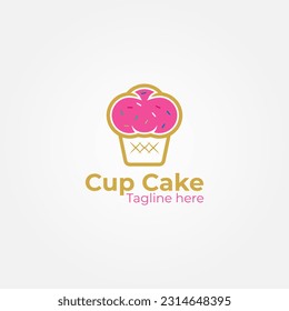Diseño de vectores con logotipo de copas para el negocio de la alimentación y la panadería