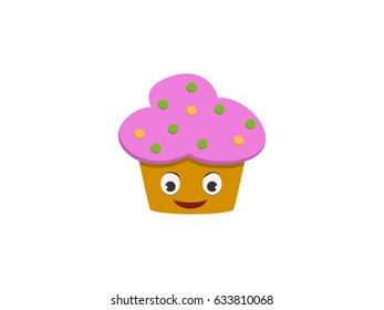 Cup Cake Mascot logo design