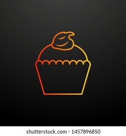 Cup cake nolan icon. Elements of fast food set. Simple icon for websites, web design, mobile app, info graphics
