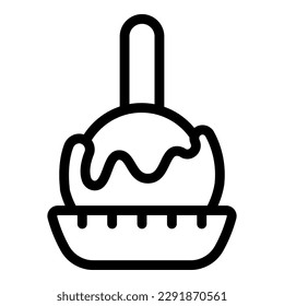 Cup cake pop icon outline vector. Candy sugar. Art stick