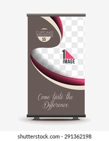Cup Cake Roll Up Banner Design