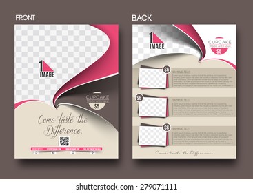 Cup Cake Shop Front & Back Flyer Template