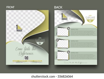 Cup Cake Shop Front & Back Flyer Template