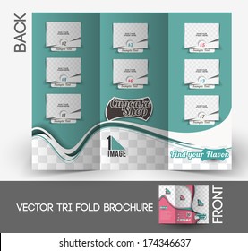 Cup Cake Shop Tri-Fold Mock Up & Brochure Design 