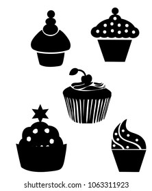 cup cake silheoutte
