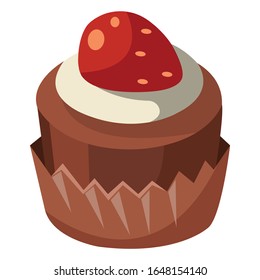 Cup Cake Simple Illustration Clip Art Vector