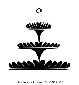 Cup cake or cake stand in vector