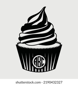 Diseño de vectores impresos SVG monograma            