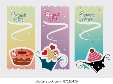 cup cake sweets banners
