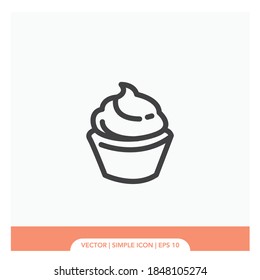 Cup cake Symbol Icon Vector Illustration