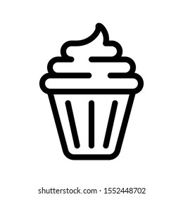 cup cake thin line icon 