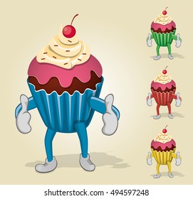 Cup Cake With Two Thumbs Up