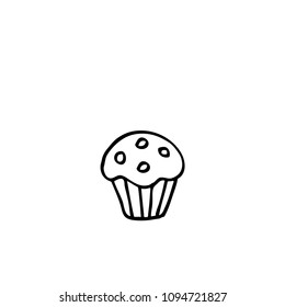 Cup cake vector icon