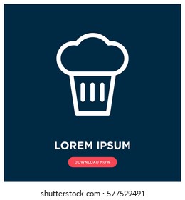 Cup cake vector icon