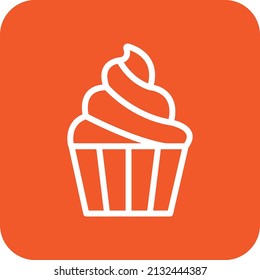 Cup Cake Vector Icon Design Illustration