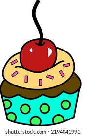 torta de copa. icono de vector. ilustración
