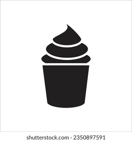 cup cake vector icon line template