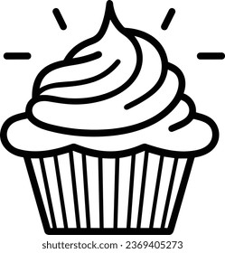 Tassen-Kuchen, Vektorgrafik für Logo, Aufkleber, Wandkunst