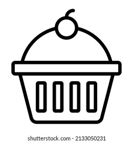 cup cake vector Line Icon. Simple Creative vector Line Icon