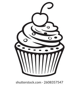 cup cake vector. cup cake silhouette 