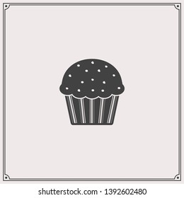 Cup cake web icon - Vector