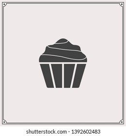 Cup cake web icon - Vector