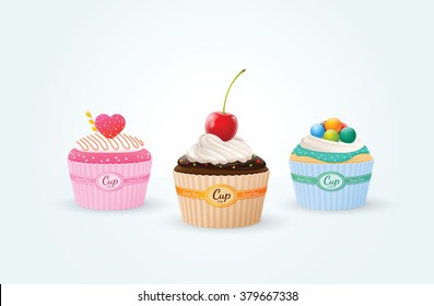 cup cakes chocolate mint strawberry