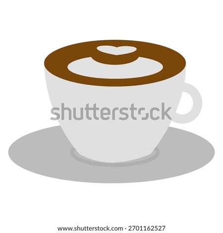 A cup of cappuccino with latte art 
