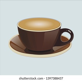 A cup of cappuccino. Cappuccino vector