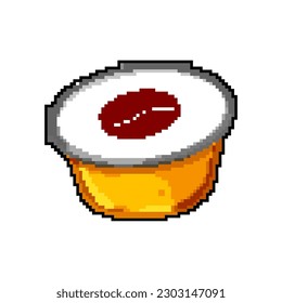 cup capsule coffee game pixel art retro vector. bit cup capsule coffee. old vintage illustration