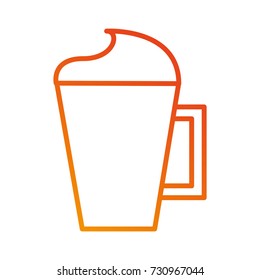 cup of capuccino or coffee with cream