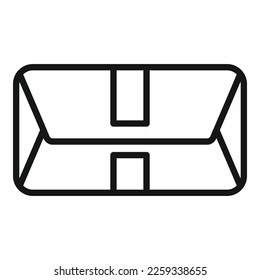Cup carton box icon outline vector. Eco bag. Fabric ecology