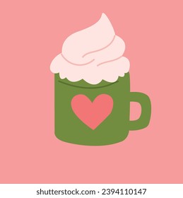 cup .cartoon cup. Design element for postcards, posters, banners and other purposes