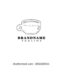 cup cartoon logo design template icon black modern isolated vector illustration