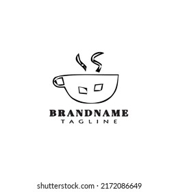 cup cartoon logo design template icon black modern isolated vector illustration