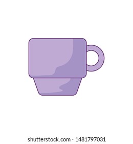 cup ceramic dishware isolated icon