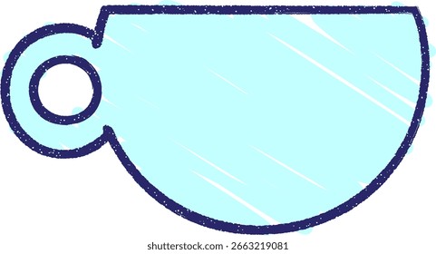Xícara Giz Desenho em cores de néon brilhante