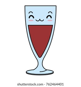 cup of champagne kawaii character