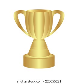 Cup champion on a white background isolated