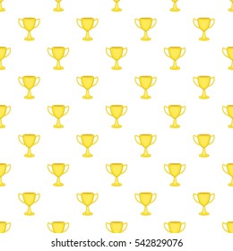 Cup championship pattern. Cartoon illustration of cup championship vector pattern for web