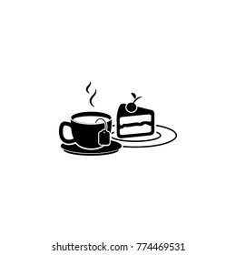 cup with cheesecake icon. Breakfast Icon. Premium quality graphic design. Signs, symbols collection, simple icon for websites, web design, mobile app on white background