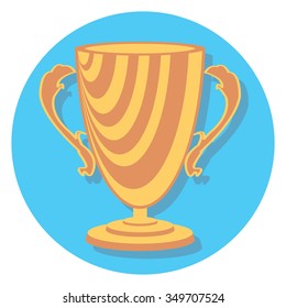 cup circle icon with shadow