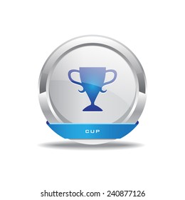 Cup Circular Vector Blue Web Icon Button